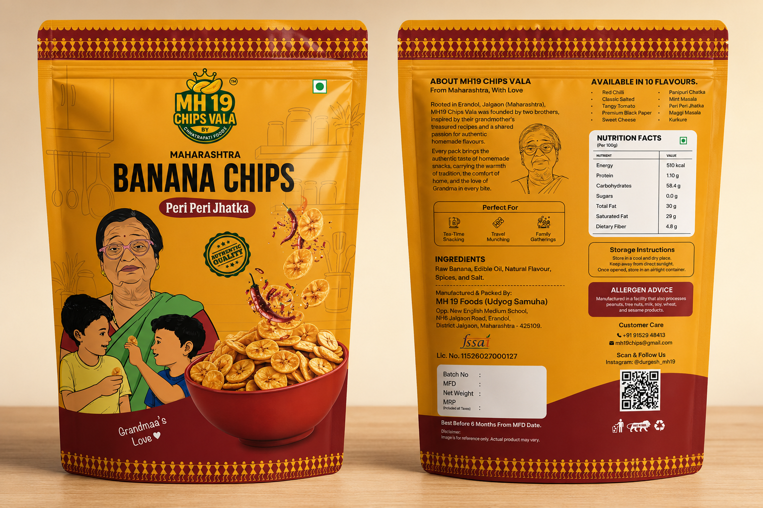 Banana Chips - Peri Peri Jhatka - 160g